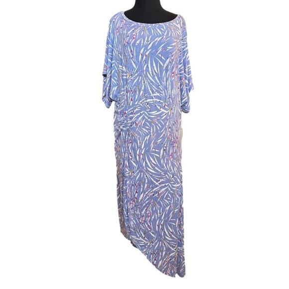 Eloquii Elements Dolman Sleeve Asymmetrical Ruched Zebra Print Dress 22/24 - Picture 4 of 16